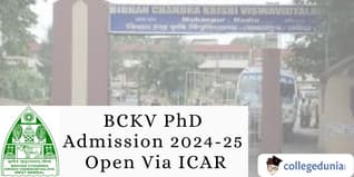 BCKV PhD Admission 2024-25 Open Via ICAR; Report on February 28